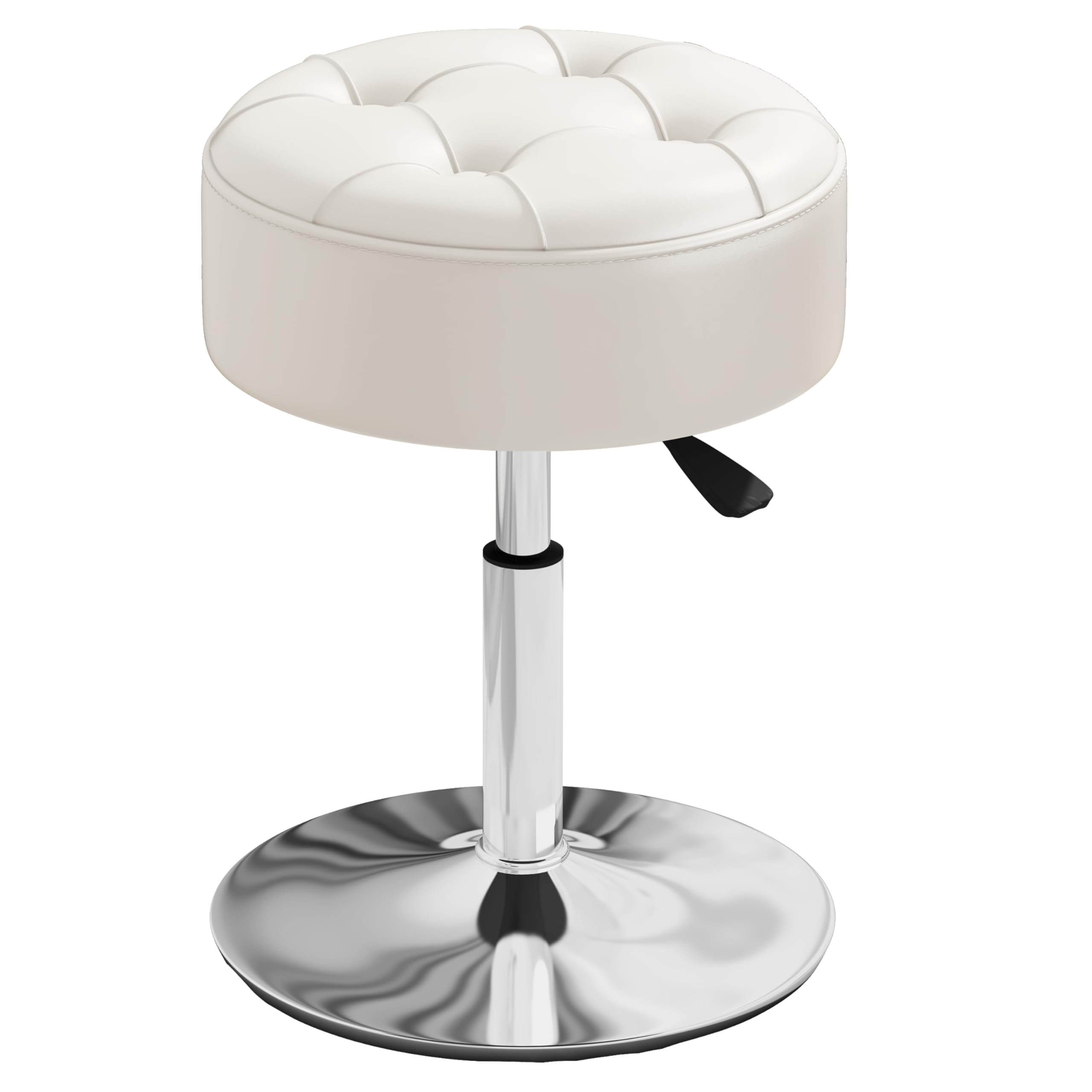 Ivy Bronx Adjustable White Vanity Stool, Swivel Vanity Chair Stool