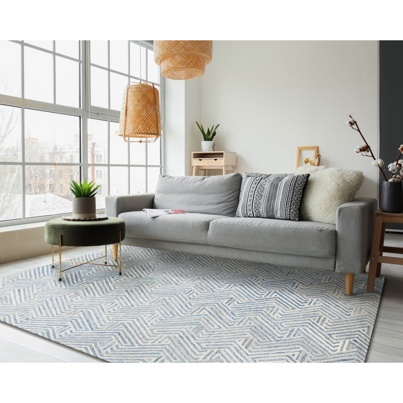 Naturals Hand Tufted Geometric Indoor Rug, Rectangle 6' x 9'