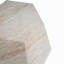 Table d'appoint extérieure / intérieure en béton léger, table d'appoint hexagonale ronde en travertin