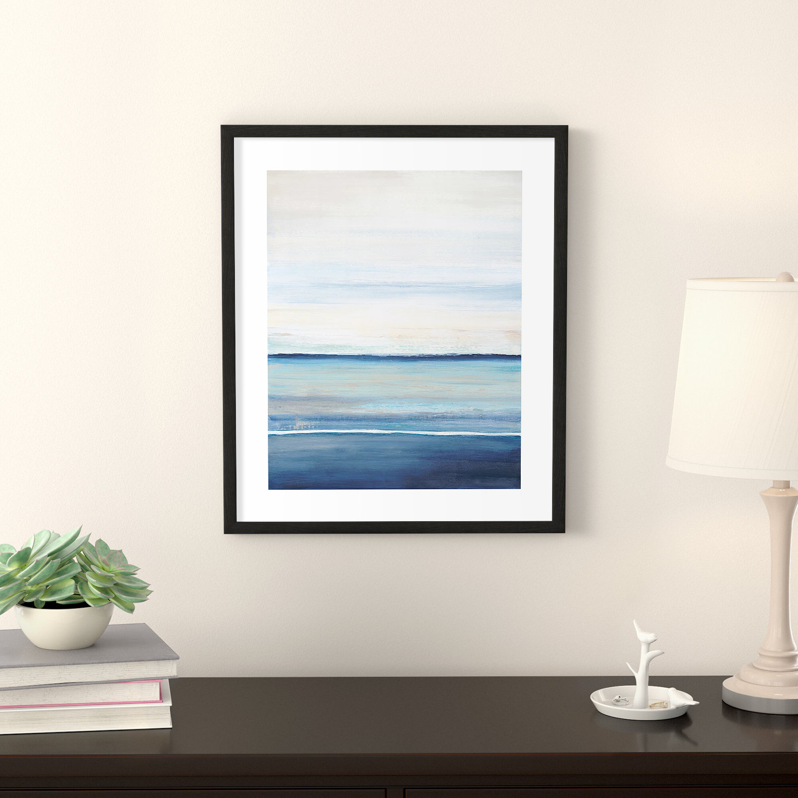 Emmit "Distant Whispers" Print by Filippo Ioco, Black Wood Framed Paper, 25.5" H x 21.5" W x 0.75" D