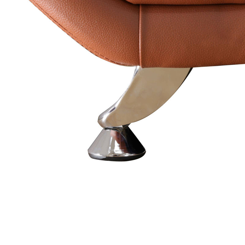 Ochsner 61'' Faux Leather Loveseat, Orange