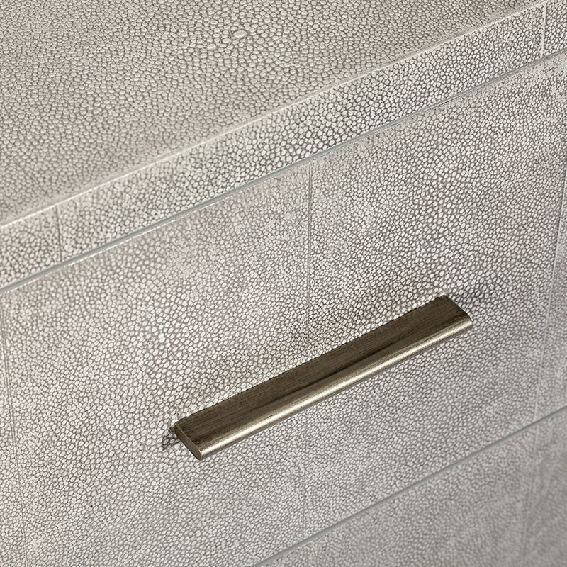 Calypso 3 - Drawer Solid Wood Dresser, Champagne Silver/Sorrel Gray Sharkskin