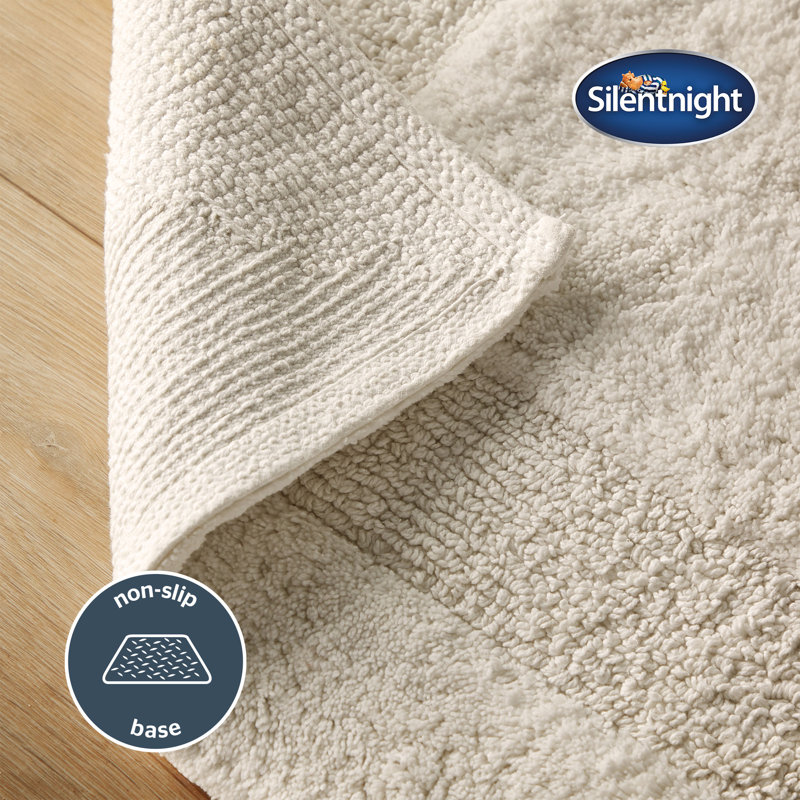 Silentnight Supersoft Rectangle Bath Mat 100% Cotton BCI, White
