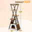 72" Modern Cat Tree Tower - Multi-Level Condo with Sisal Scratching Board, Cozy Caves, Extra Large Perch & Washable Pads
