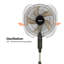 Geepas 53cm Oscillating Standing Fan
