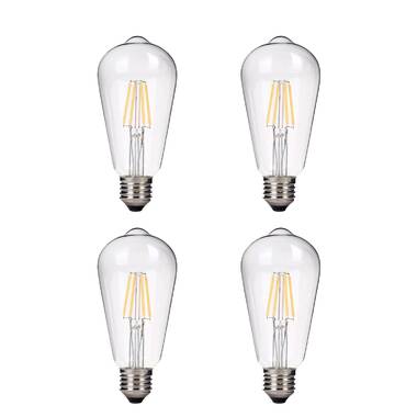 Emark 40-Watt Equivalent ST64 Dimmable LED Light Bulb Soft White (4 Pack)