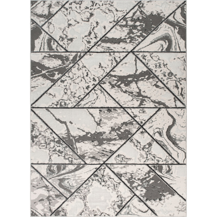 Monaco Series Abrstract Black/Gray/Ivory/Beige Area Rug