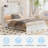 Murphy Bed Queen Cabinet Bed with Charging Station & Storage Drawers, White-122255684