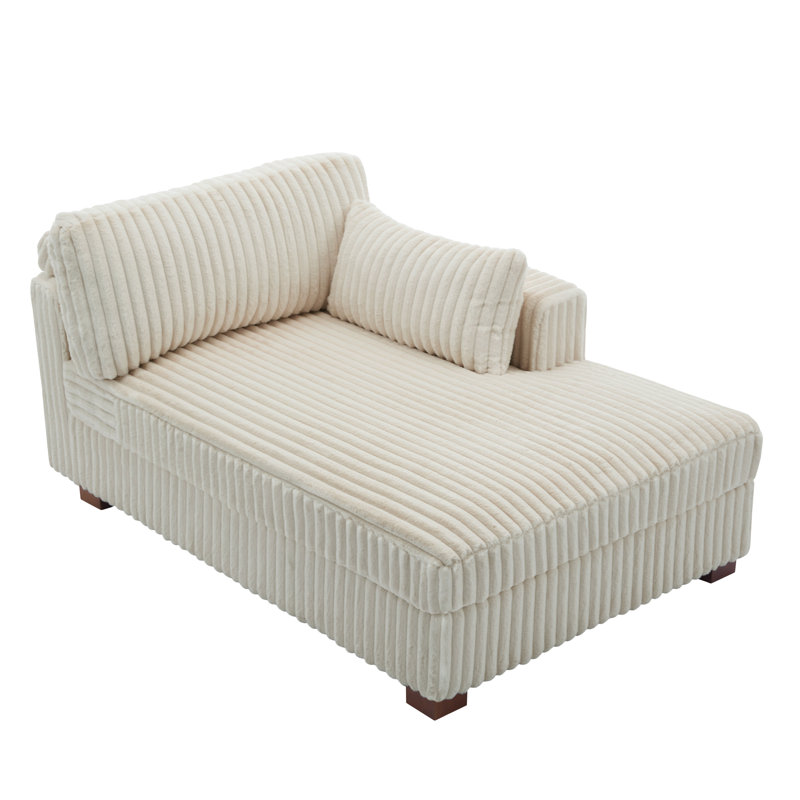 Bukvice Chaise Lounge, Right Hand Facing, White