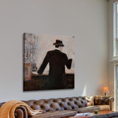 « bar scene man », reproduction d’art sur toile tendue
