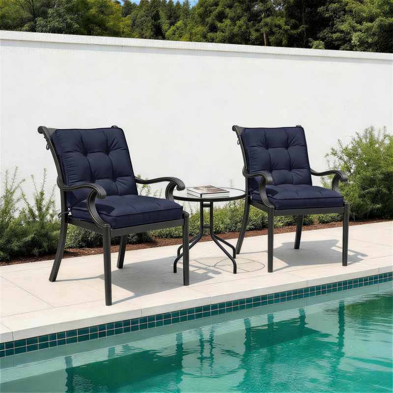 Outdoor/Indoor Seat / Back Cushion, Navy Blue