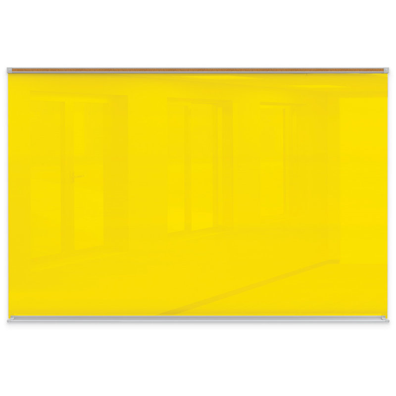 Tableau magnétique mural Liso,, 48 po x 72 po, Jaune