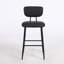 Upholstered Counter Stool with Metal Frame-271538345