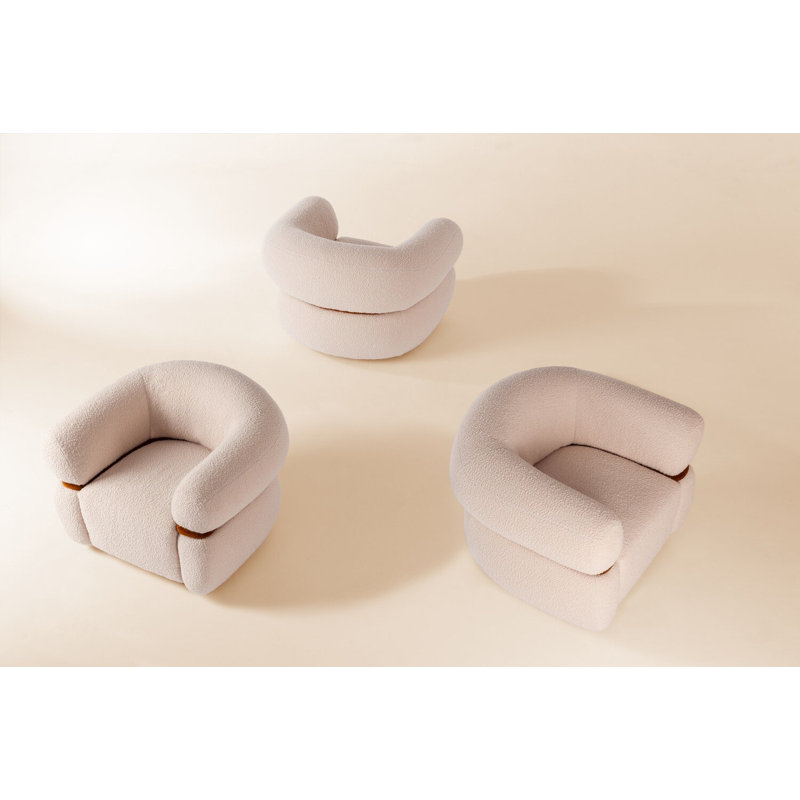 Malibu Barrel Chair, Fog Velvet