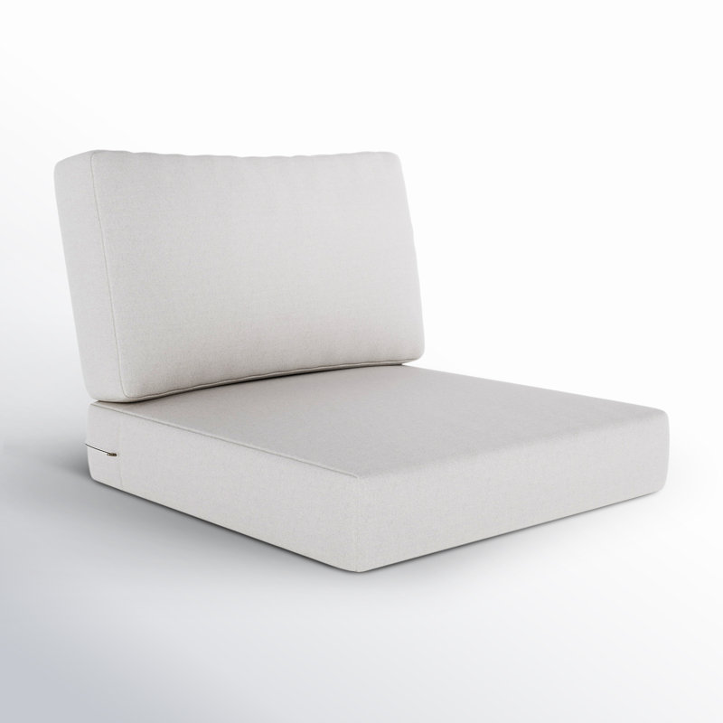 Lani Sunbrella® 28.5" Outdoor Lounge Chair Seat/Back Cushion, Canvas Natural Sunbrella® Canvas