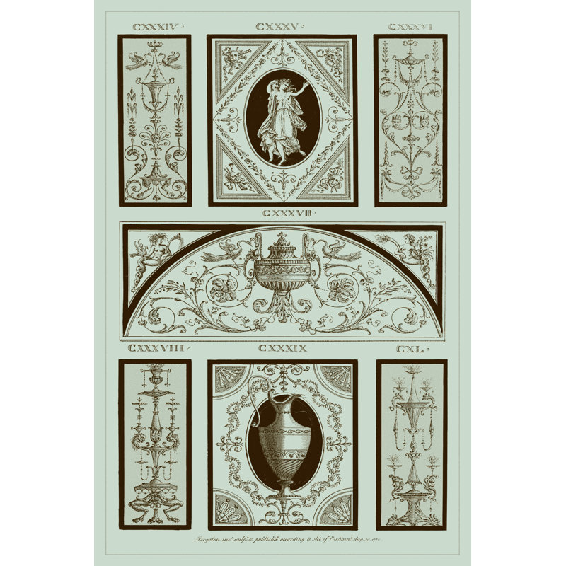 Pergolesi Panel In Celadon I by Michel Pergolesi - Wrapped Canvas Art Prints, 46cm H x 30cm W