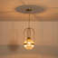 Luminaire suspendu en verre côtelé 1 lumière Mid-Century