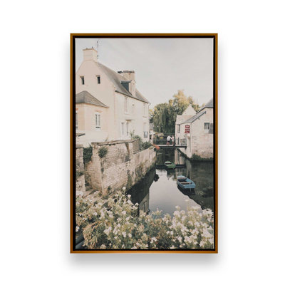 «Serene Village Waterscape», reproduction sur toile tendue