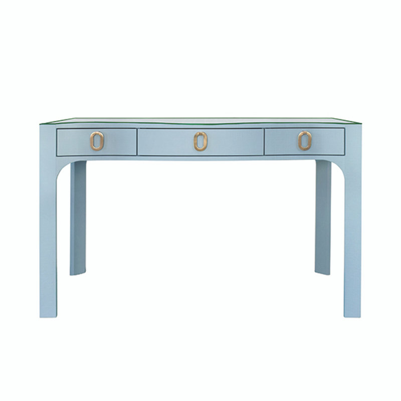 Bureau d'écriture rectangulaire Gladys, Bleu