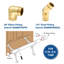 Ensemble complet de quincaillerie et de tubes pour montage sous le comptoir de 16 pieds-98800074