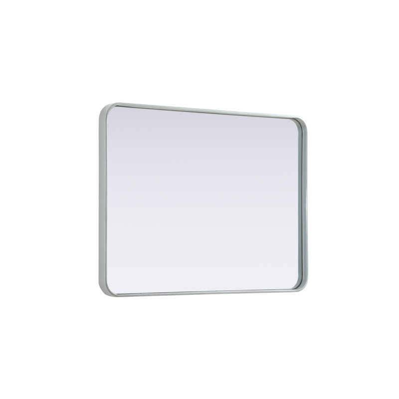 Erath Contour Metal Mirror, Silver, 36" x 27"