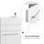 Meuble-lavabo blanc minimaliste de 19 po: conception élégante avec lavabo en céramique intégré, parfait pour les espaces restreints