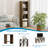 Modern Engineering Timber 4-Tier Open Storage Bookcases, Narrow Single-Column Shelving Unit, Freestanding Display Bookcase for Living Room Bedroom Home Office-1658198707