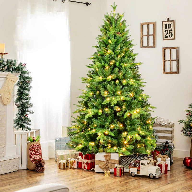 Arbre de Noël avec conception pré-éclairée à DEL, 6'