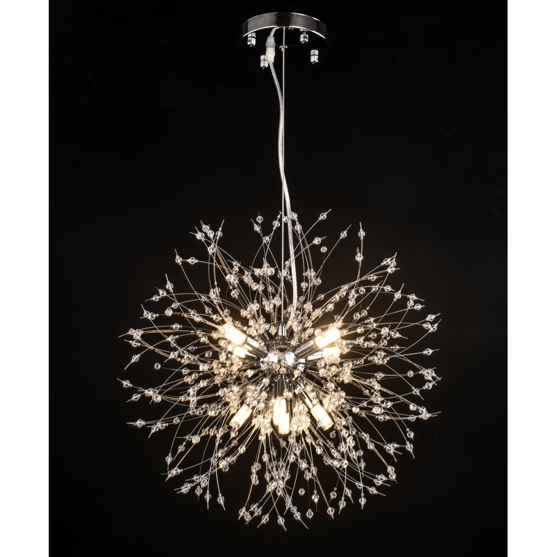 Lustre globe Pavishan, Chrome