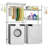 Over Washer Towel Storage Shelf - Adjustable With Hooks