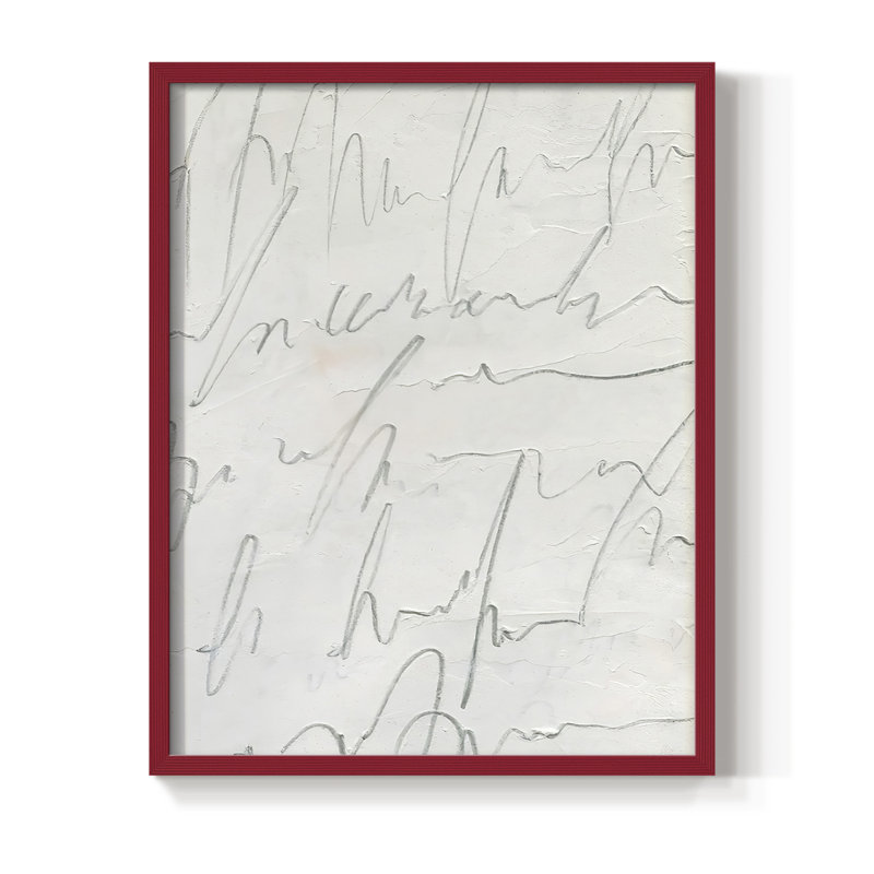 Scrabble I Framed Print - Solid Wood, Red, 10" H x 8" W