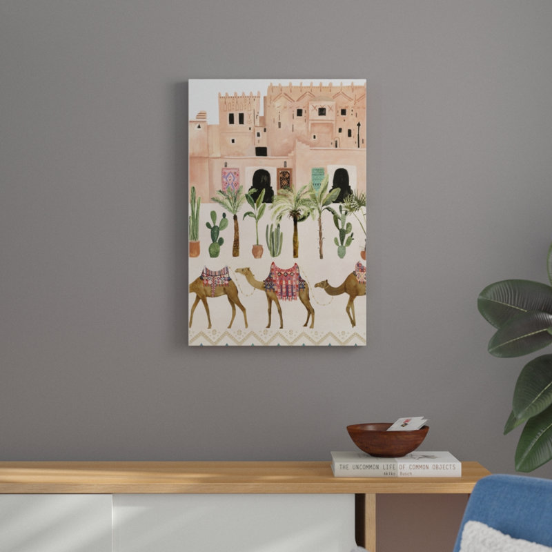 Meet Me In Marrakech B by Victoria Borges - Painting on Canvas, 76cm H x 51cm W, Wrapped Canvas