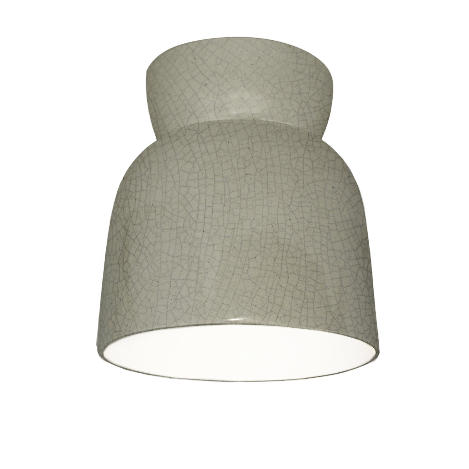 Logan 8" Single Light Flush Mount, Celadon Green Crackle, LED (Integrated)