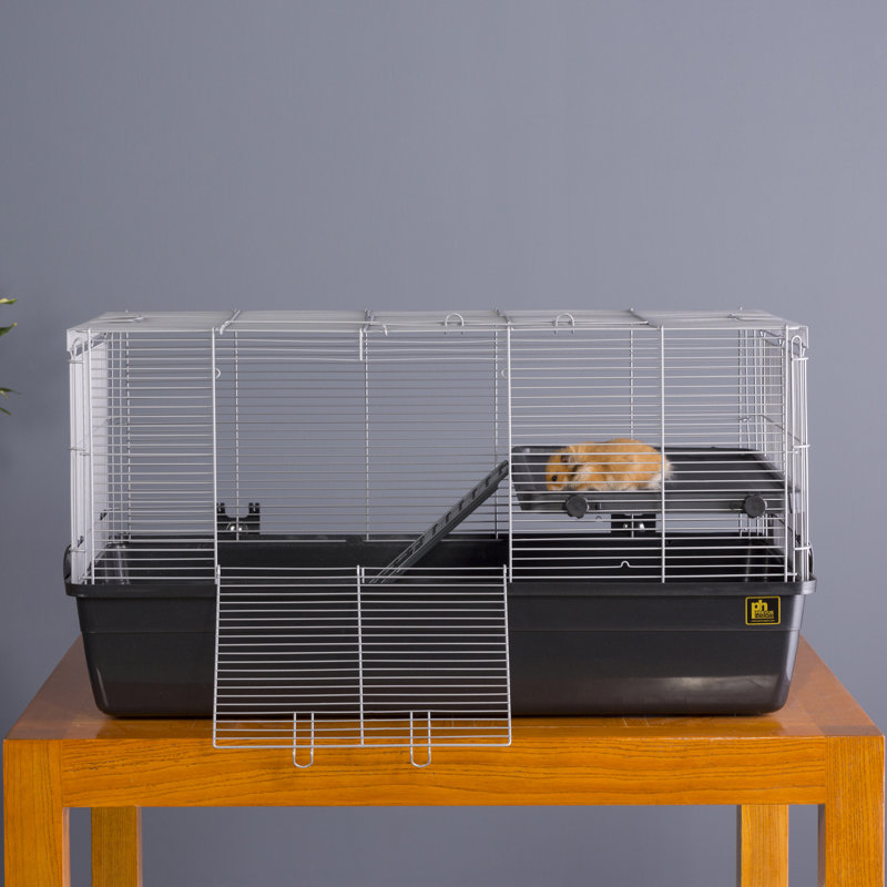 Dark Gray Universal Small Animal Cage with Deep Base