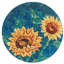 Ensemble de 4 grandes assiettes Golden Sunflowers