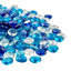 Foyer en verre 10LBS 3/4 pouces verre roches bleu de cobalt bleu des Caraïbes transparent