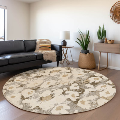 Altair Machine Washable Floral Area Rug