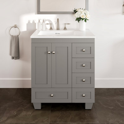 Yena 28"W x 22"D Bathroom Vanity with Undermount Porcelain Sink