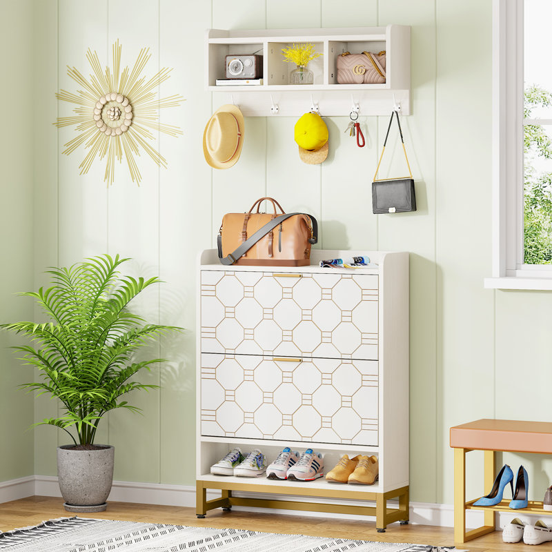 16 Pair Flip Down Shoe Storage