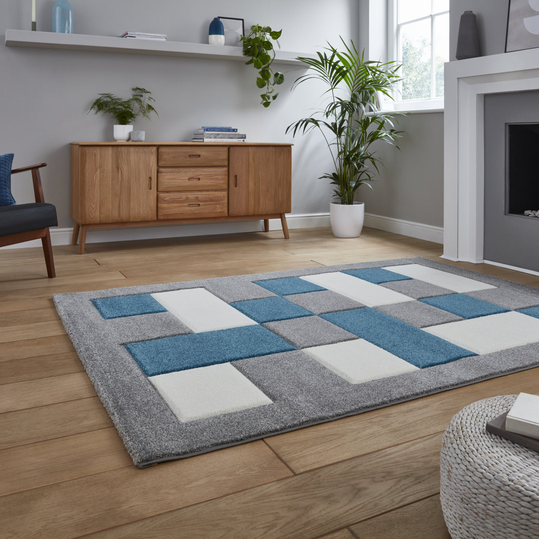 Brooklyn area rug Machine Woven Grey/blue