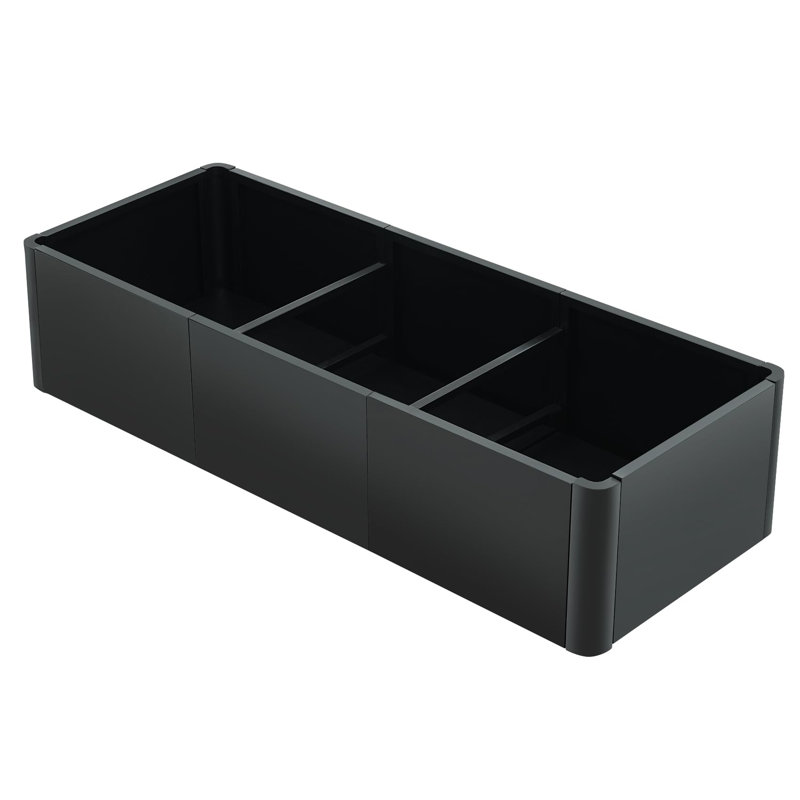 Metal Raised Garden Bed, 30cm H x 136cm W x 52cm D