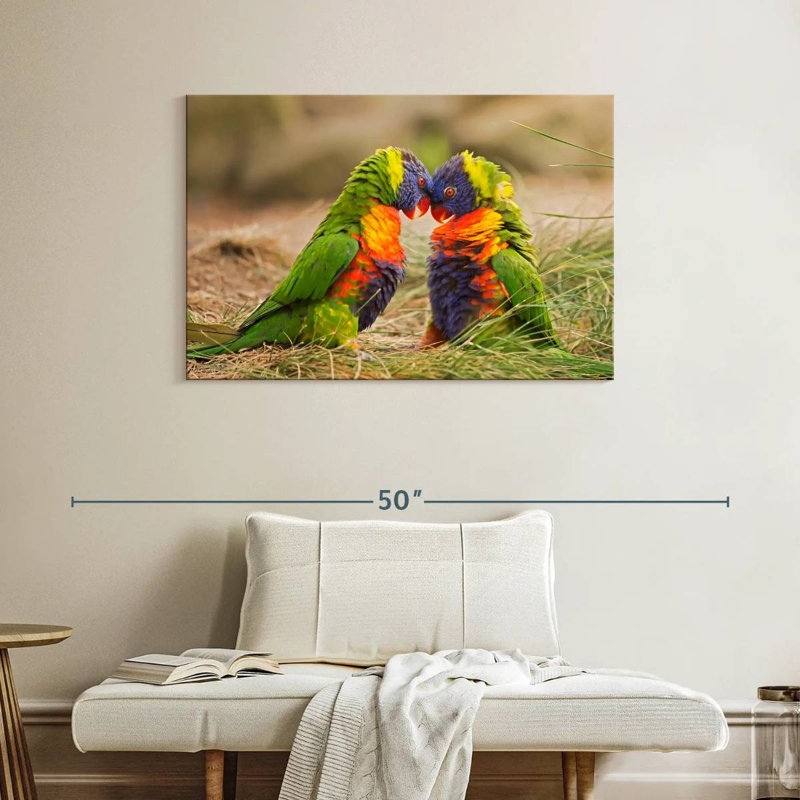 Rainbow Lorikeet Mates, 26" H x 39" W
