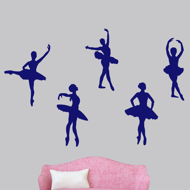 Ensemble d'adhésif décoratif ballerines, Bleu marine, Oui