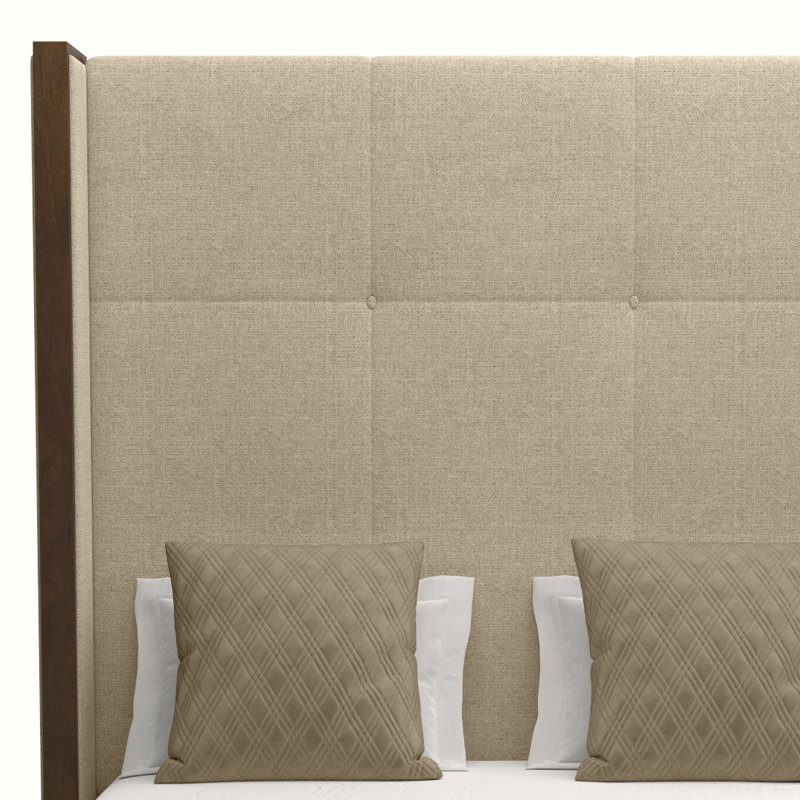 Dipson Upholstered Standard Bed, Queen (High), Flax Revolution®
