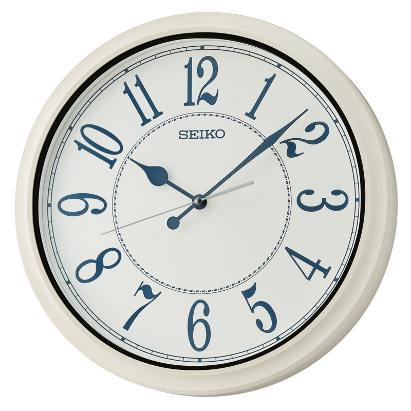 QXA801WLH Wall Clock, White, White