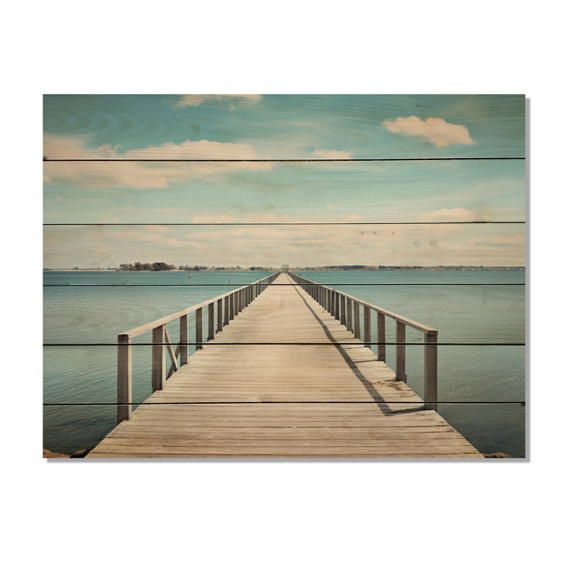 Pier Lone Pier II sur impression sur bois, H 24 po x l 32 po x P 0,78 po