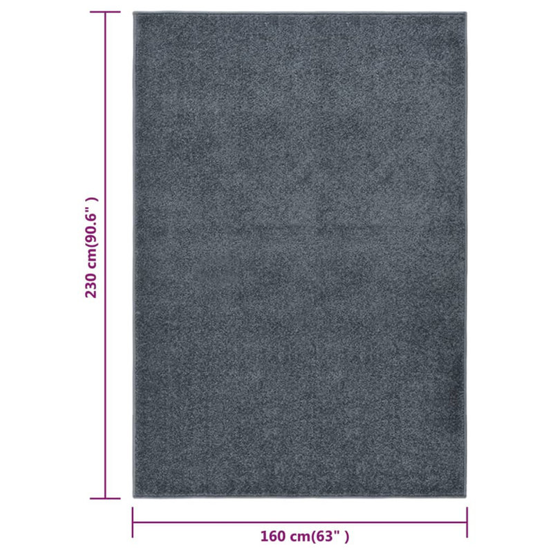 Adelee Solid Colour Shag Area Rug, Rectangle 160 x 230cm