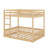 Full Over Full Wood Bunk Bed With Ladder-1367410316