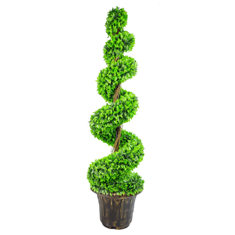 Anlin Faux Spiral Tree in Pot, 120 cm x 35 cm, Purple
