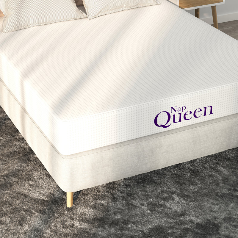 Nap Queen 12'' Full White Bamboo Charcoal Memory Foam Mattress